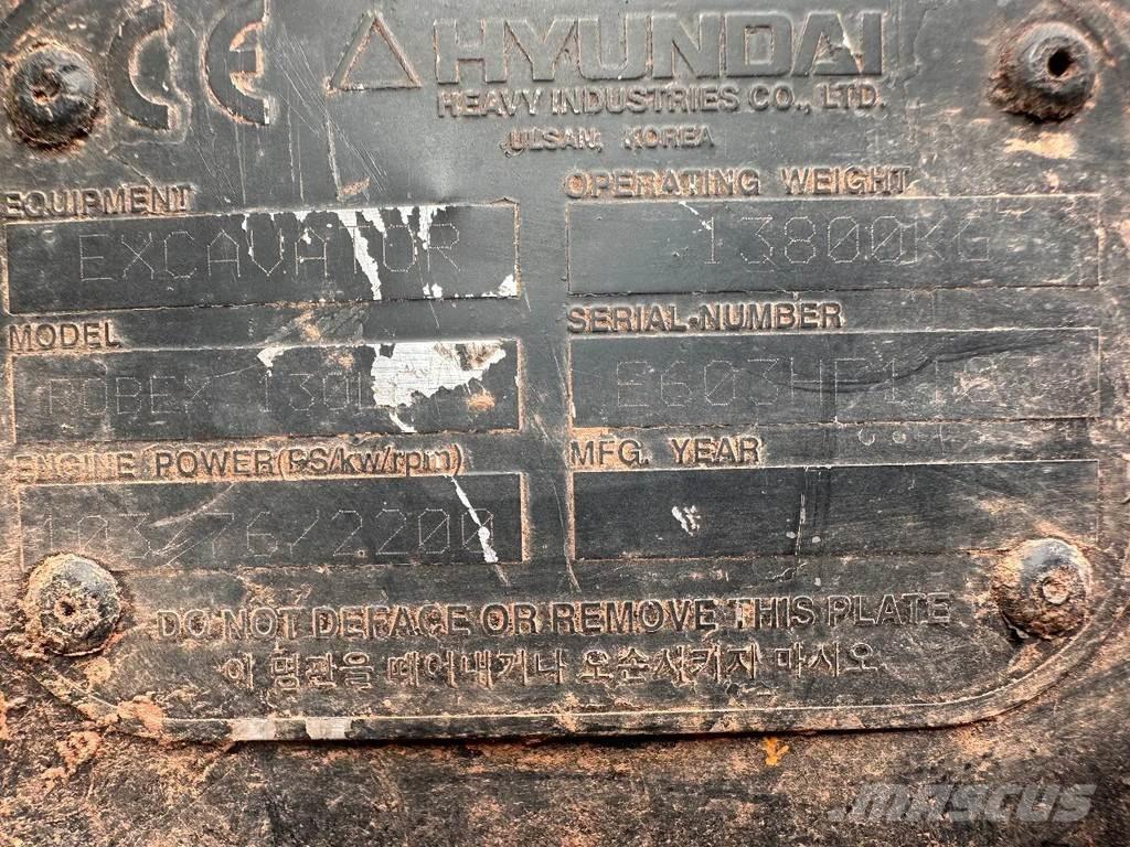 Hyundai 130 LC3 Bageri guseničari