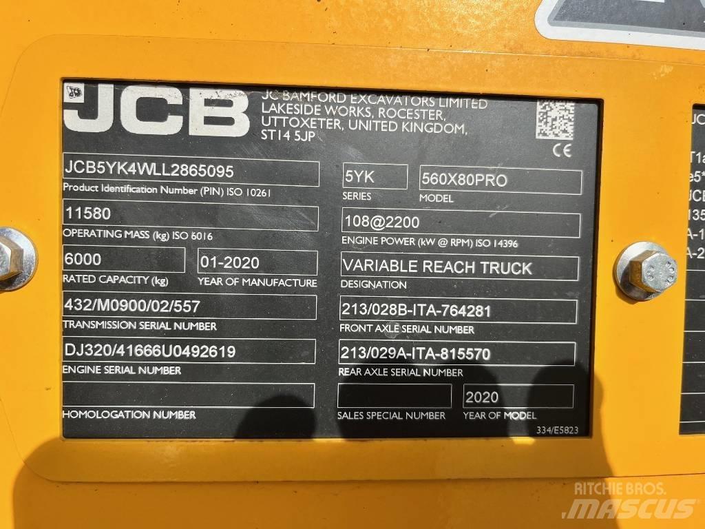 JCB 560-80 AGRI PRO Teleskopski viljuškari