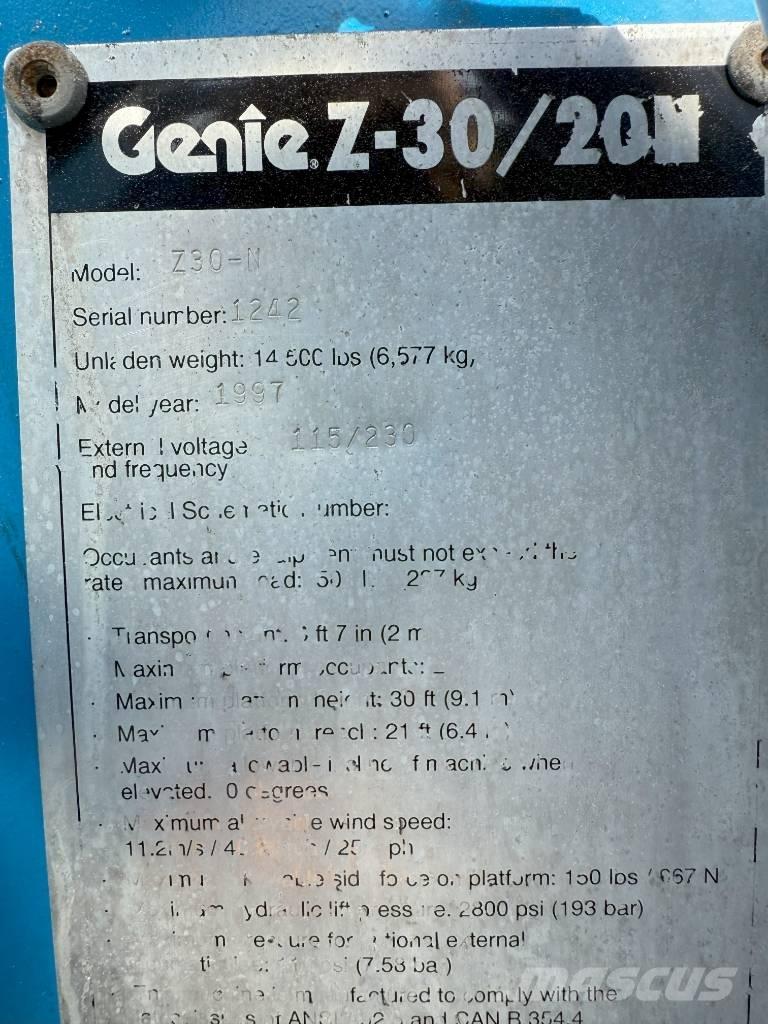 Genie Z 30/20 Zglobne podizne platforme