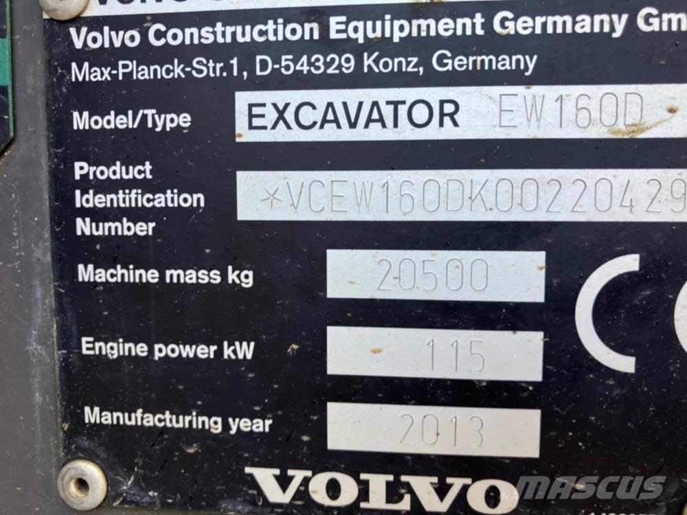 Volvo EW160D Bageri točkaši