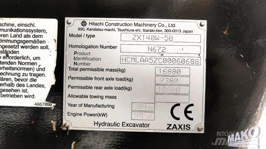 Hitachi ZX 140 W-5 Bageri točkaši