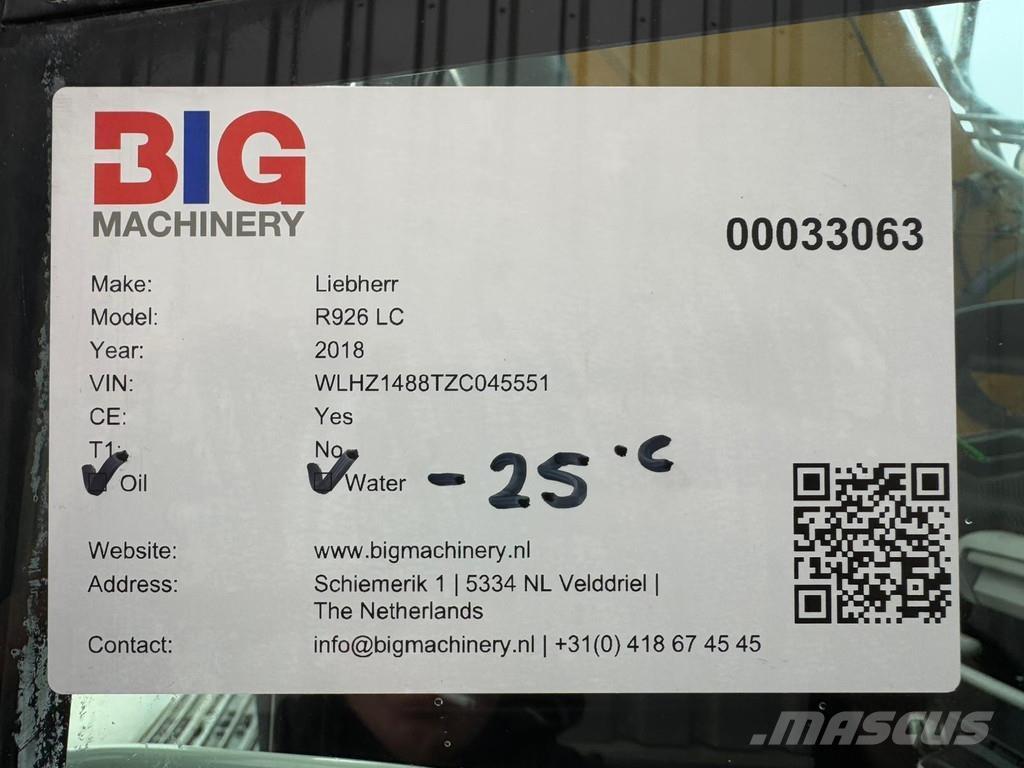 Liebherr R926 LC Bageri guseničari