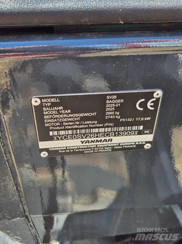Yanmar SV26 Advance Mini bageri < 7t