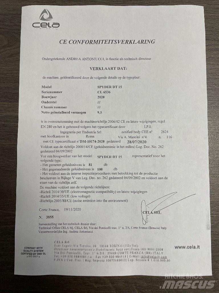 Cela DT 15 SOLD Zglobne podizne platforme
