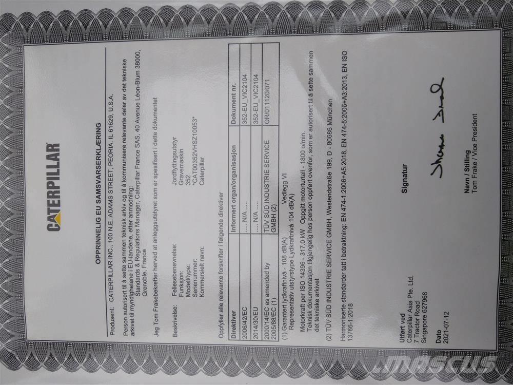 CAT 352 Bageri guseničari