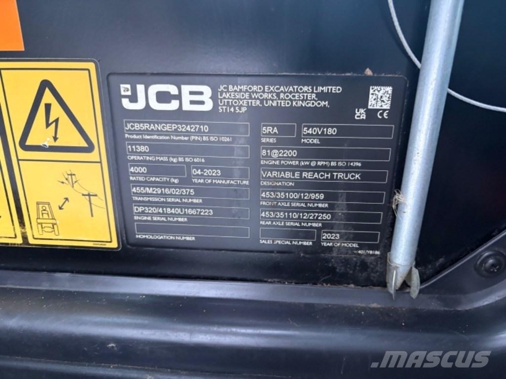 JCB 540-180 Teleskopski viljuškari