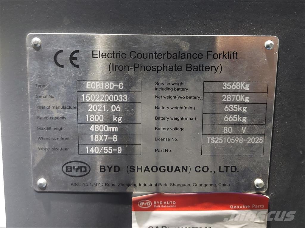 BYD ECB18DC Električni viljuškari