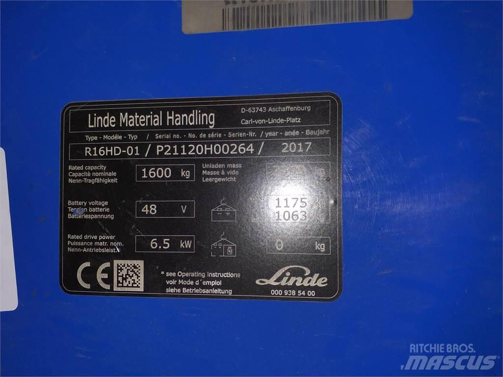 Linde R16HD Viljuškari sa pomičnim stupom