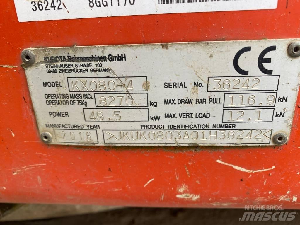 Kubota KX 080-4 Midi bageri 7t – 12t