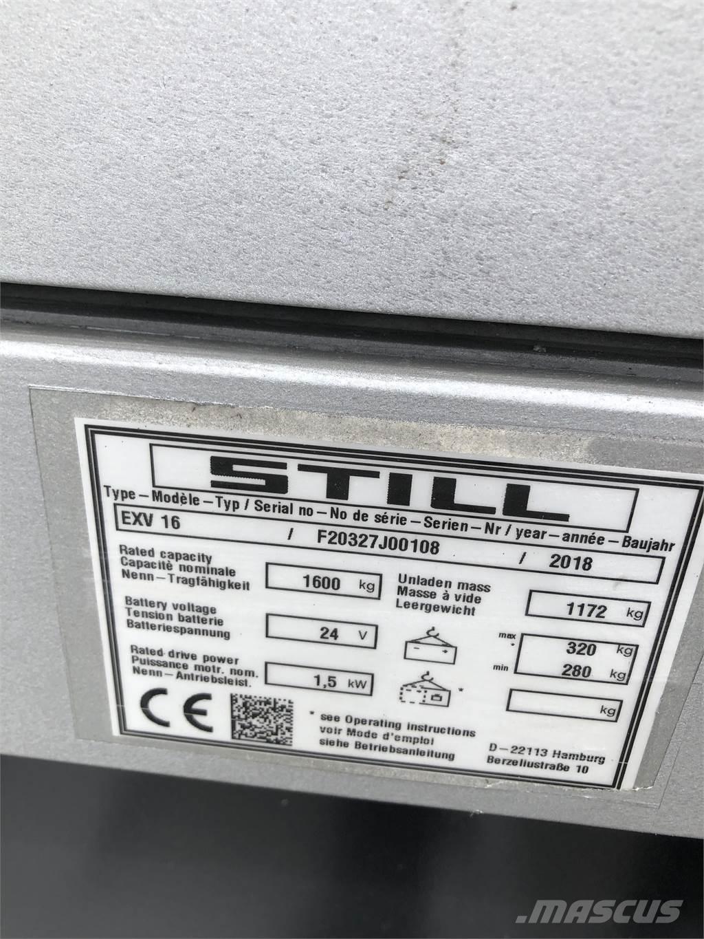 Still EXV 16 Ručni električni viljuškar
