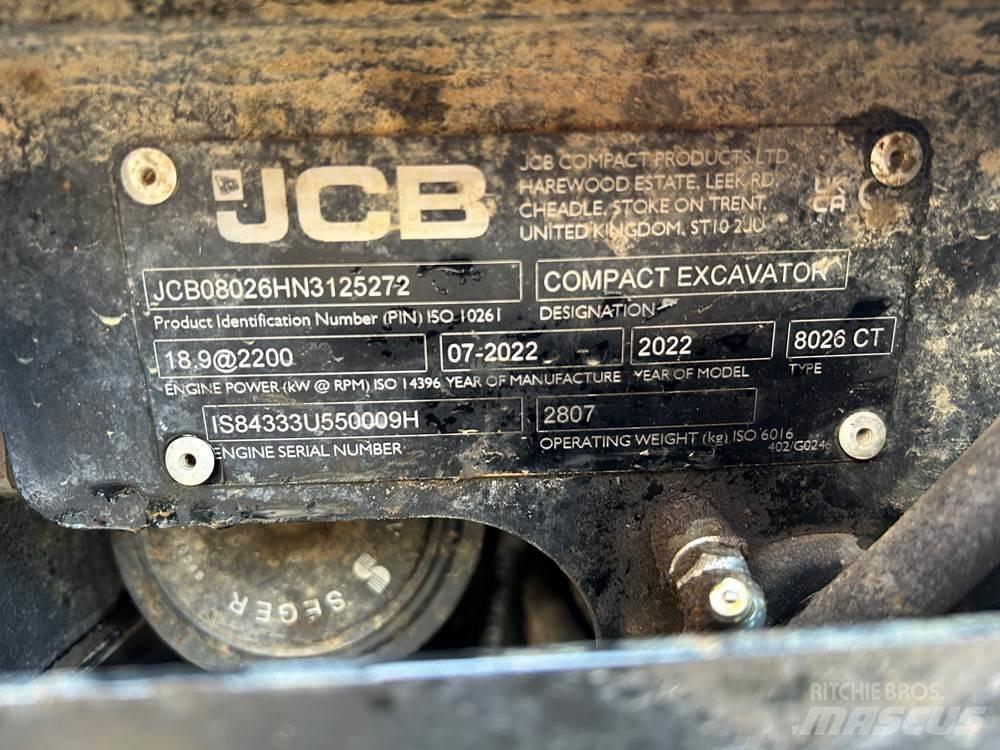 JCB 8026 CTS Mini bageri < 7t