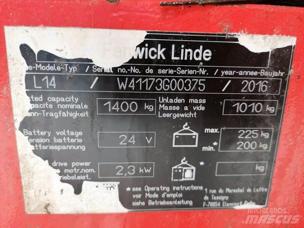 Linde L14 Ručni električni viljuškar