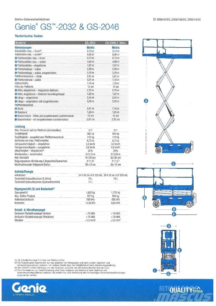 Genie GS 2032 Makazaste platforme