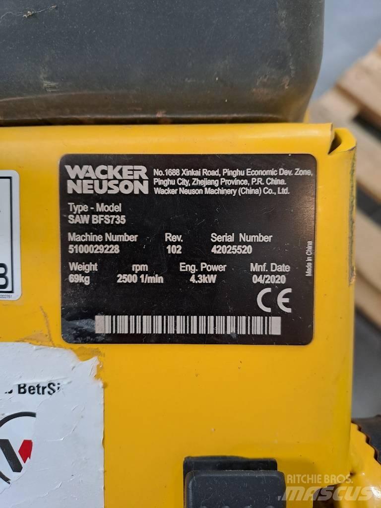 Wacker Neuson BFS735 Testere za kamen i beton