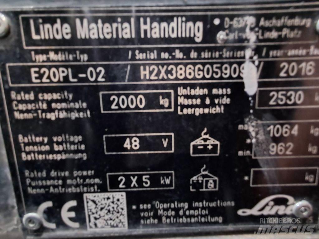 Linde E20PL-02 Električni viljuškari