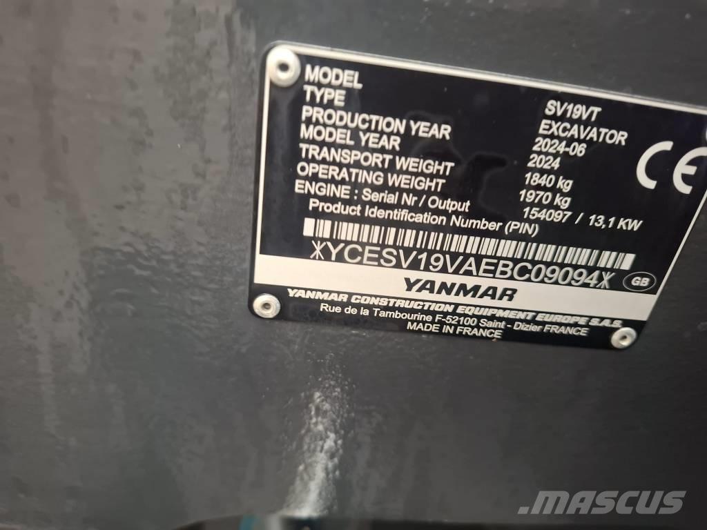 Yanmar SV 19 VT Mini bageri < 7t