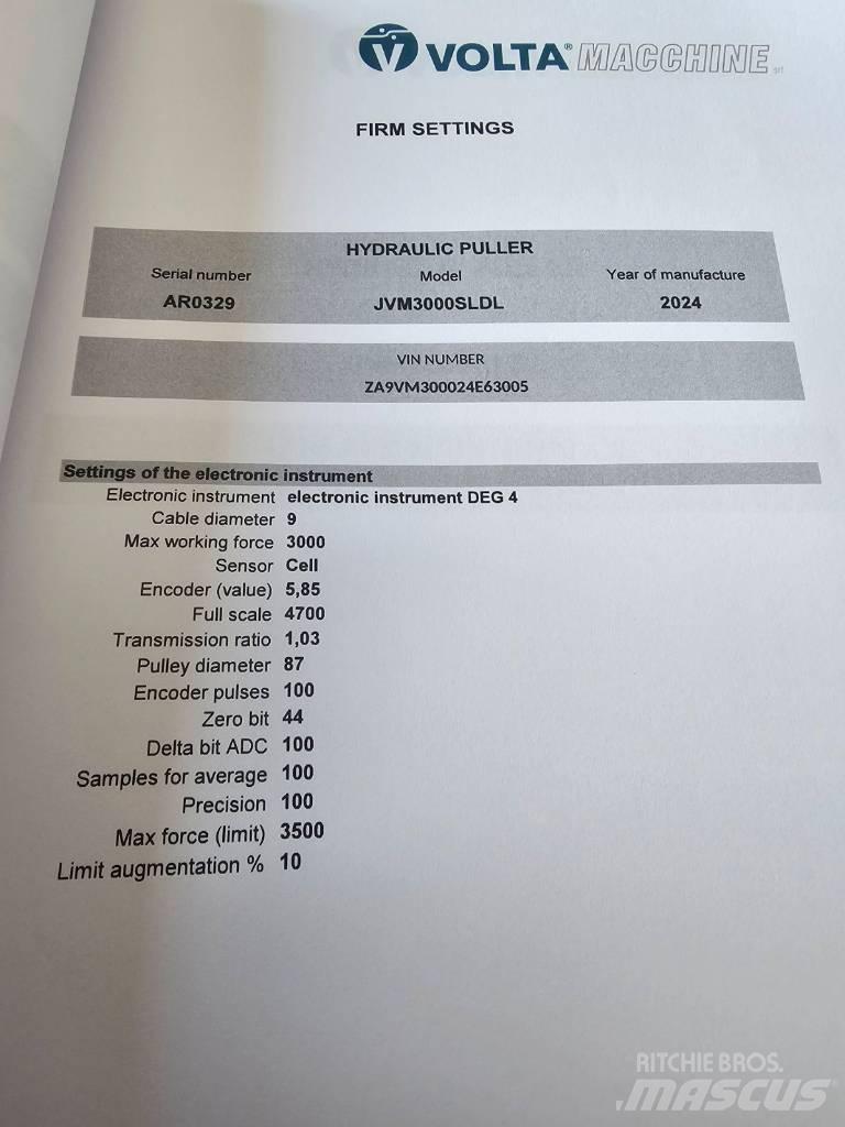 Tesmec JMV3000SLDL Pomoćne mašine