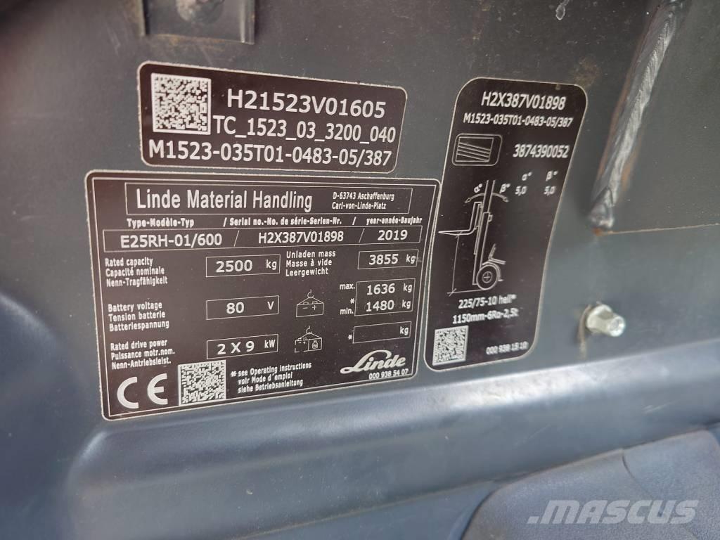 Linde E25/600RH/387 Električni viljuškari