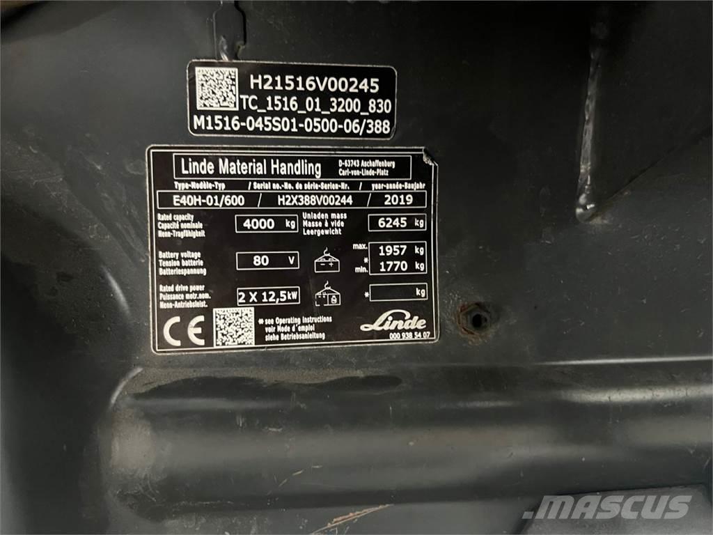 Linde E40H-01/600 Električni viljuškari