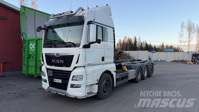 MAN TGX 35.580 Rol kiper kamioni sa kukom za podizanje tereta