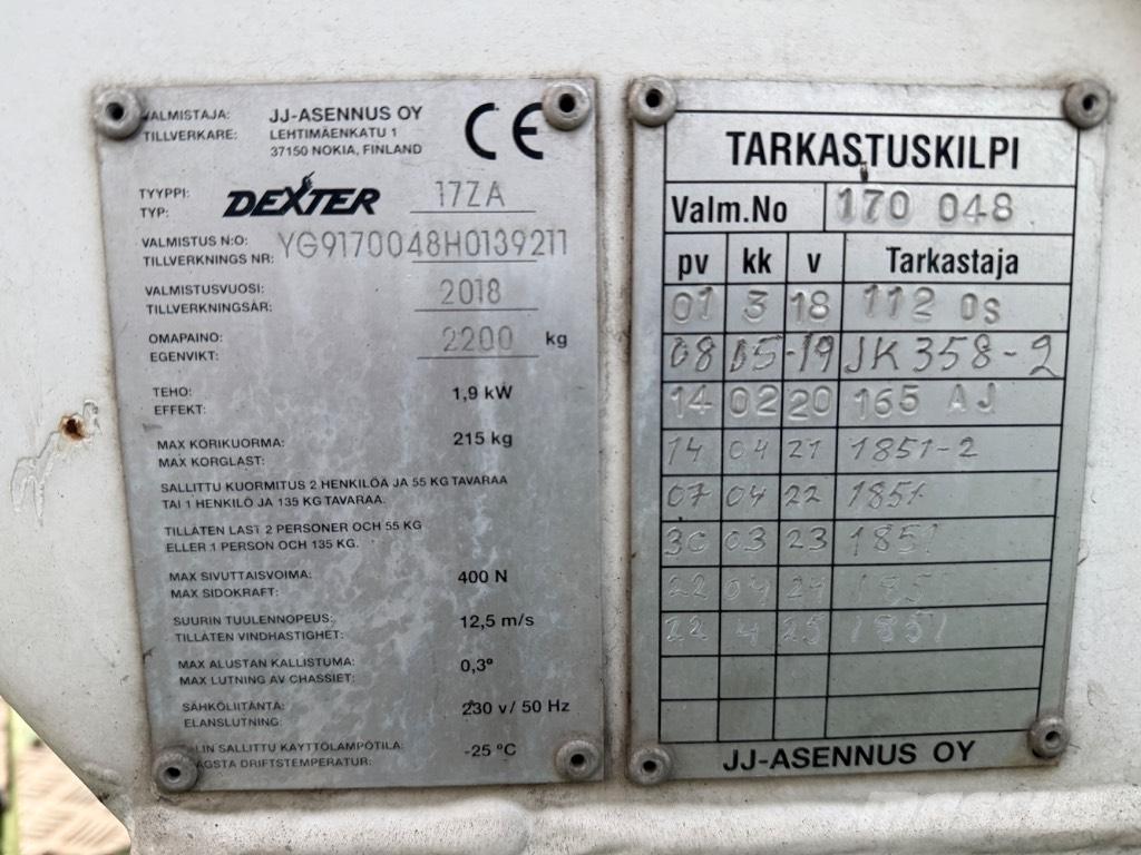 Dexter 17ZA Vučne prikolice se podiznom košarom