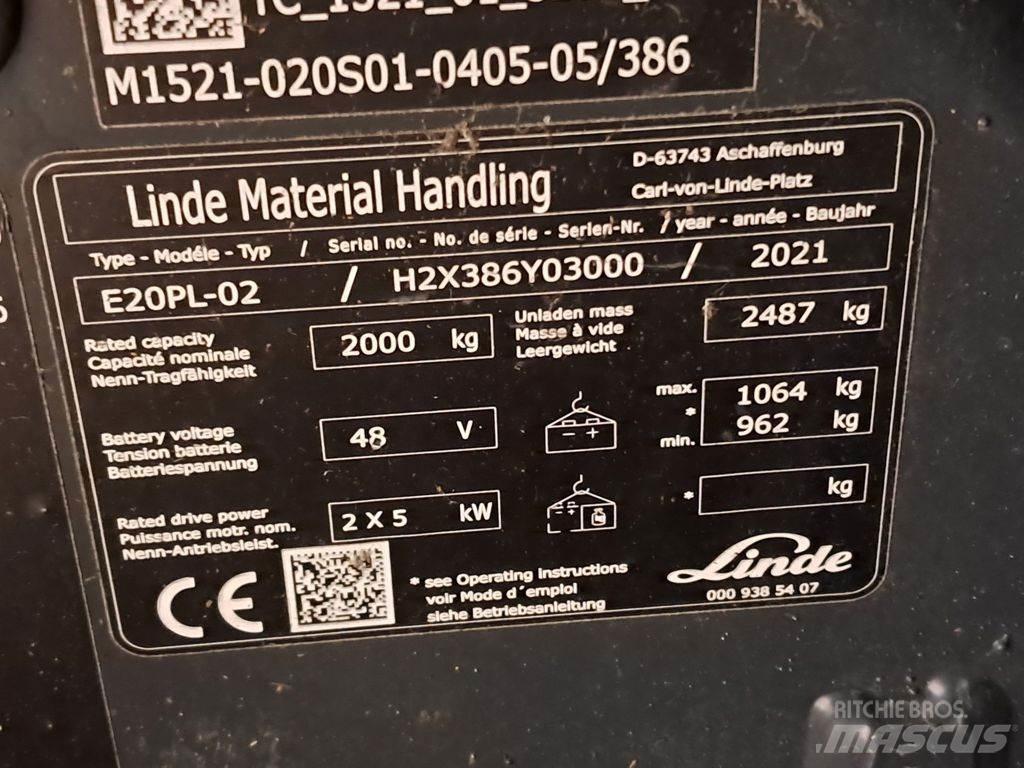 Linde E20PL-02 Električni viljuškari