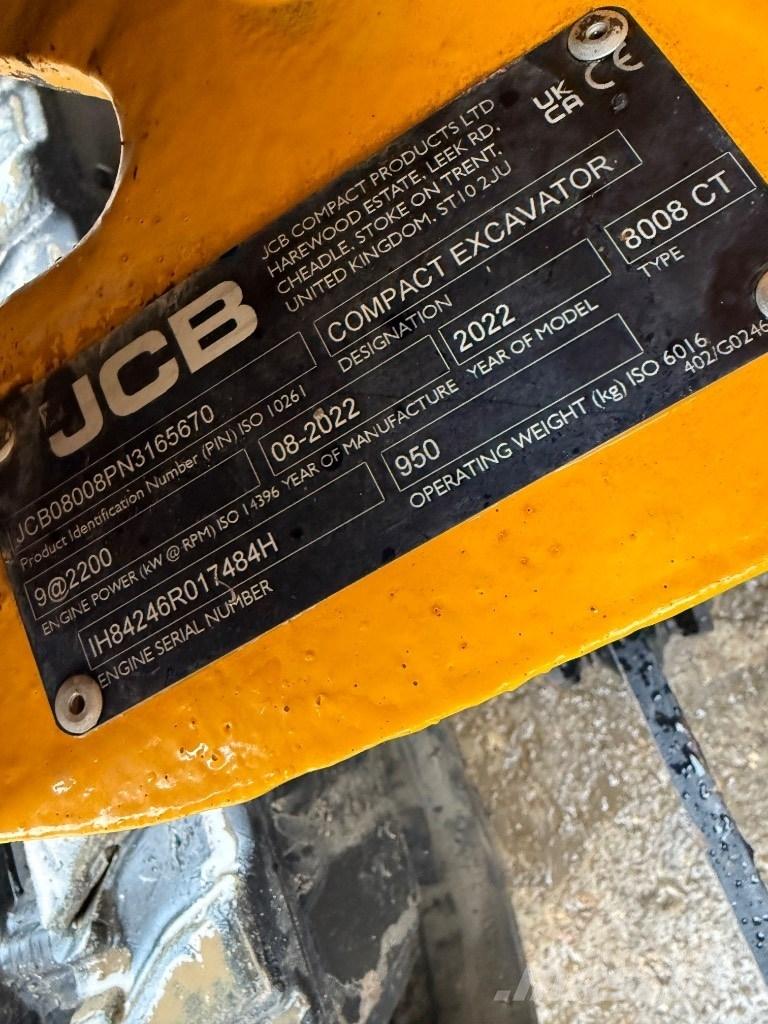 JCB 8008 CTS Mini bageri < 7t