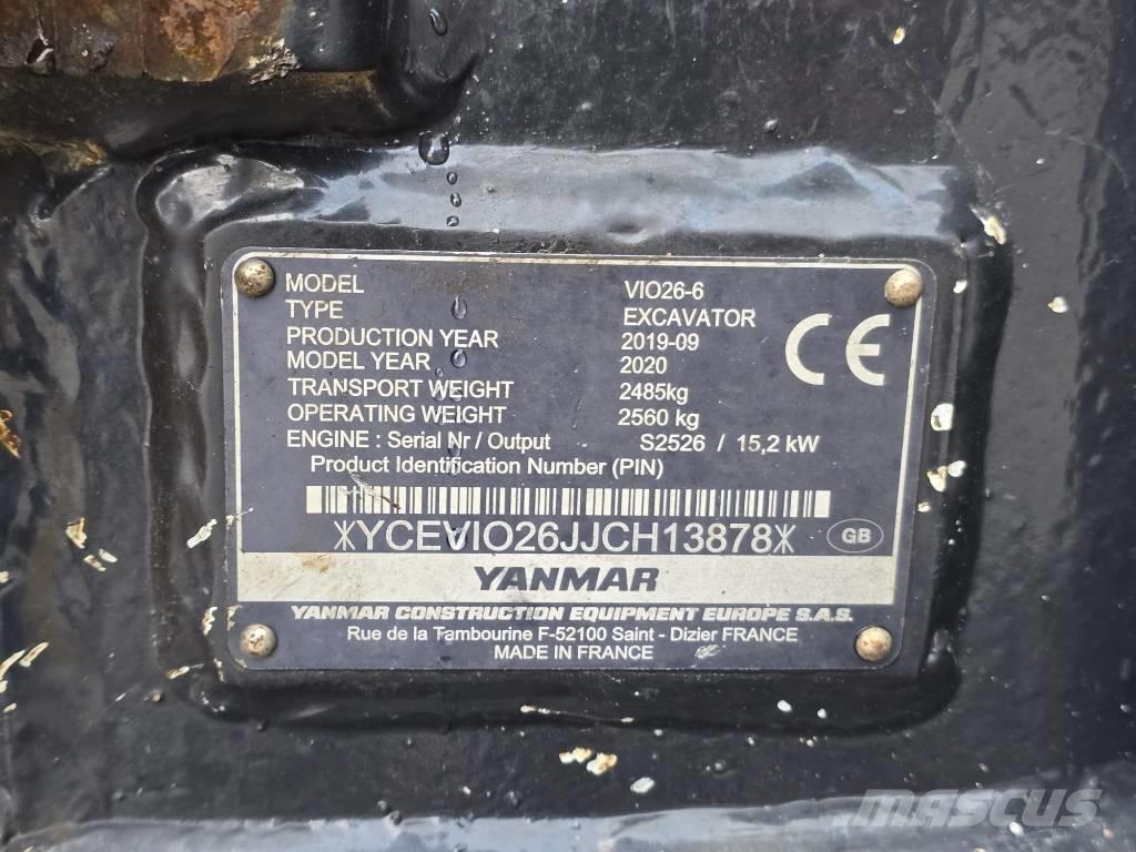 Yanmar VIO 26-6 Mini bageri < 7t