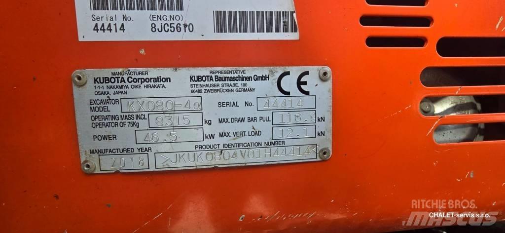 Kubota KX 080-4 CX Midi bageri 7t – 12t