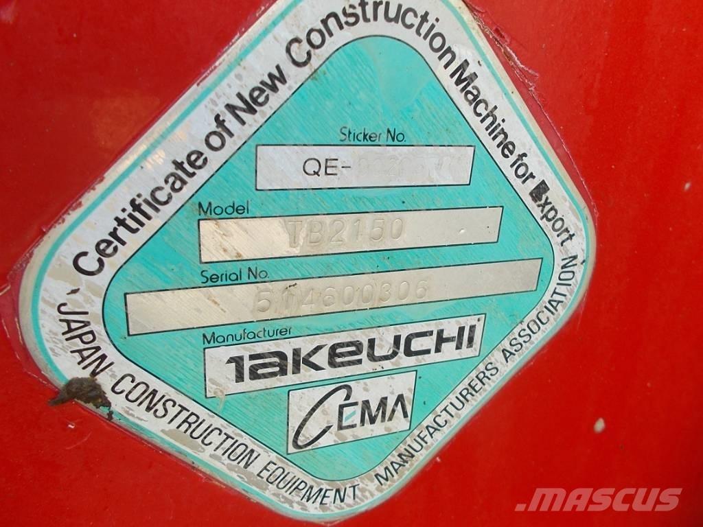Takeuchi TB 2150 Bageri guseničari