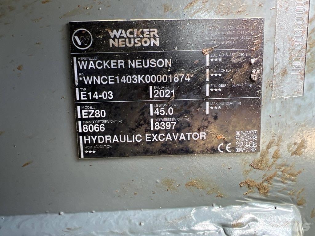 Wacker Neuson EZ80 Bageri guseničari