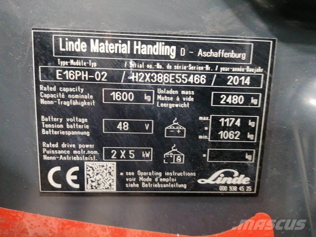 Linde E16PH-02 Električni viljuškari