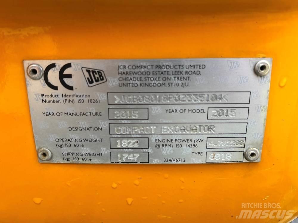 JCB 8018 Mini bageri < 7t