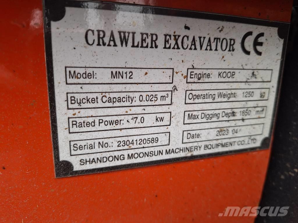  Moonsun MN12 Mini bageri < 7t