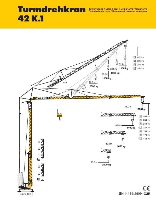 Liebherr 42 K.1 Kranovi tornjevi
