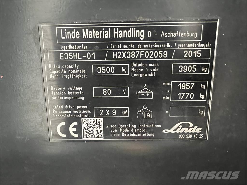 Linde E35HL-01 Električni viljuškari
