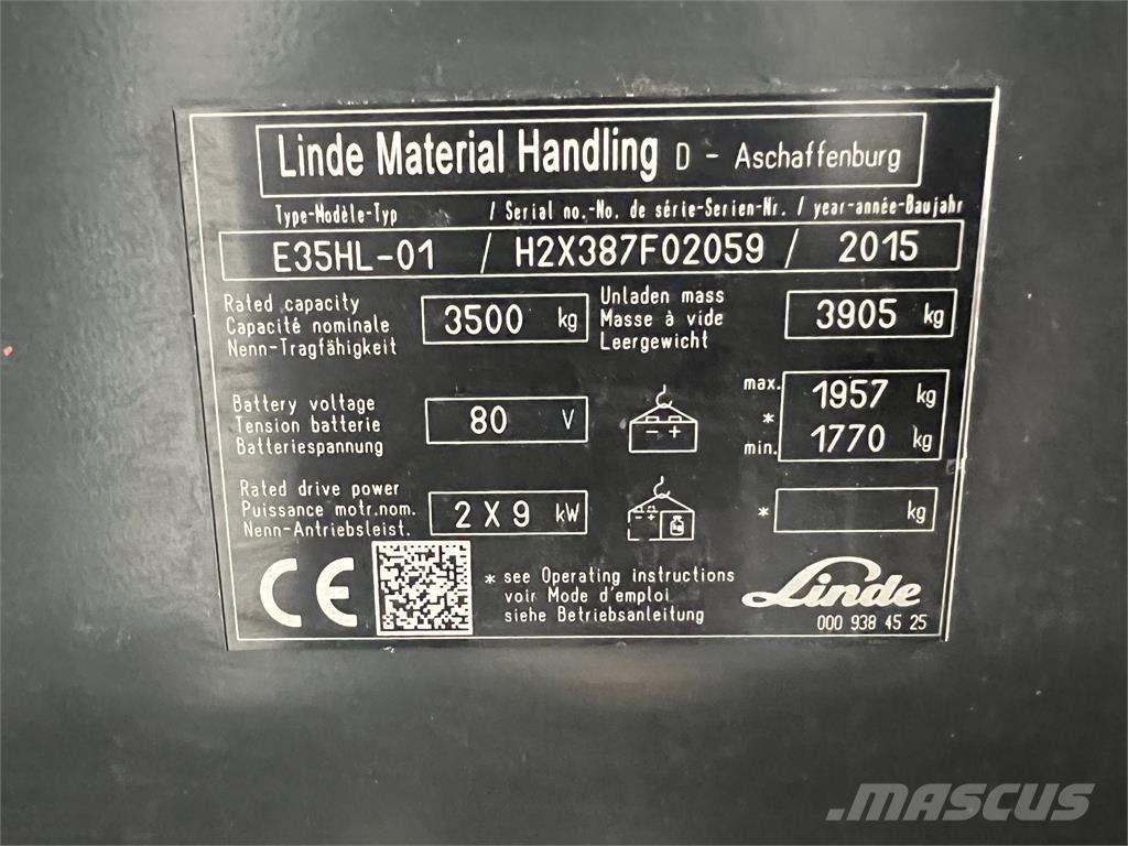 Linde E35HL-01 Električni viljuškari
