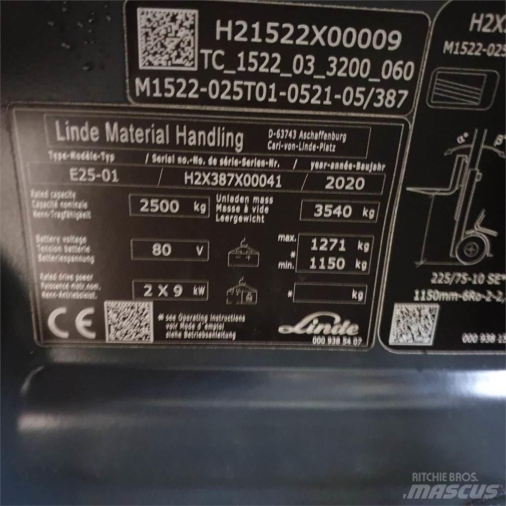 Linde E25 Električni viljuškari