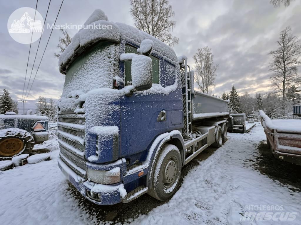 Scania R 124 GB 470 Rol kiper kamioni sa kukom za podizanje tereta