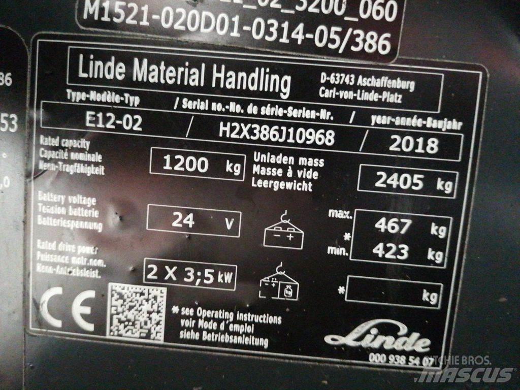 Linde E12-02 Električni viljuškari