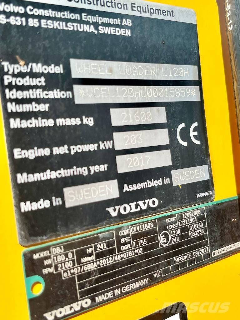 Volvo L 120 H Utovarivači na točkove