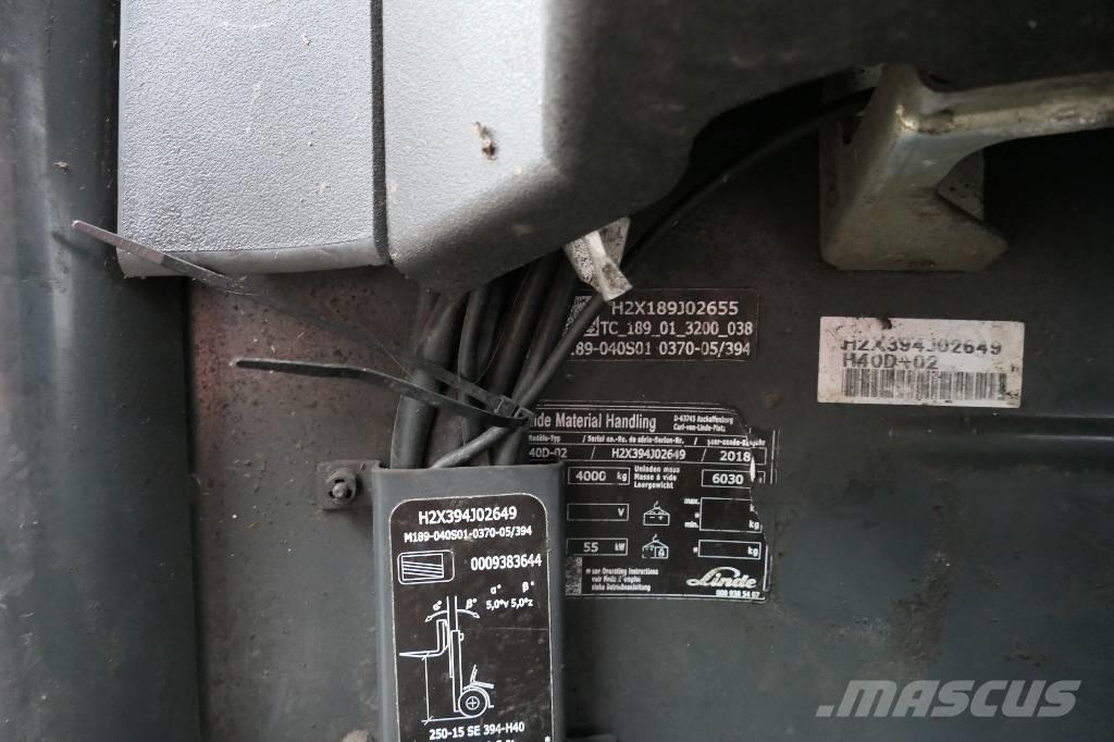 Linde H 40 D-02 Dizelski viljuškari