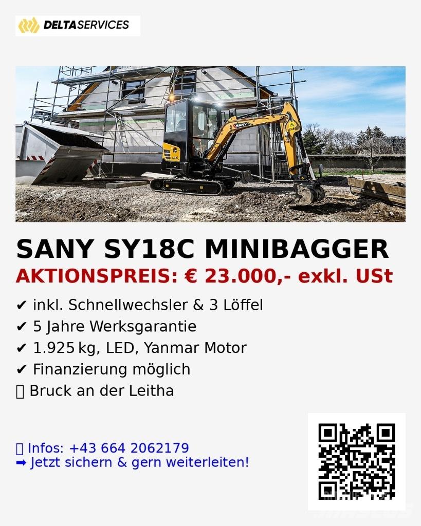 Sany SY 18 C Mini bageri < 7t