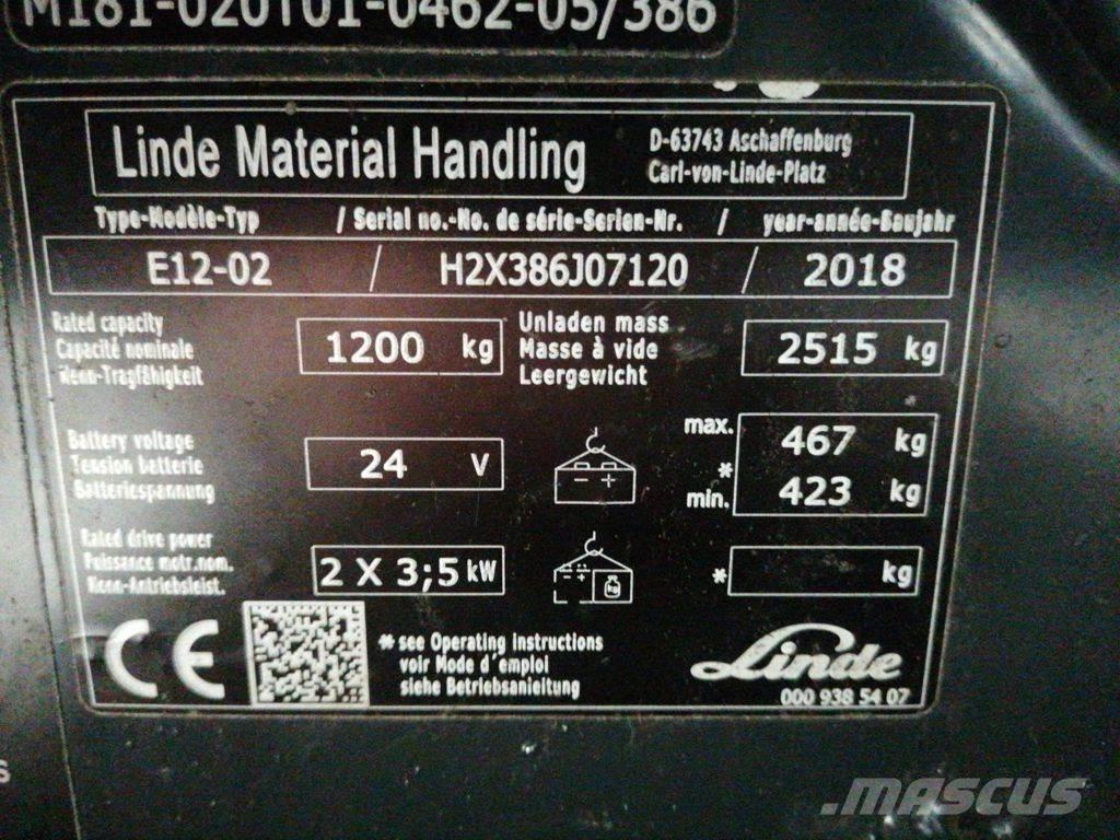 Linde E12-02 Električni viljuškari