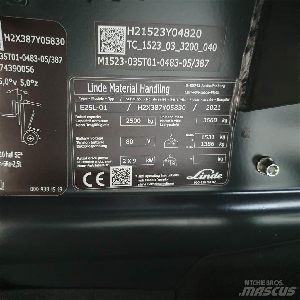 Linde E25L Električni viljuškari