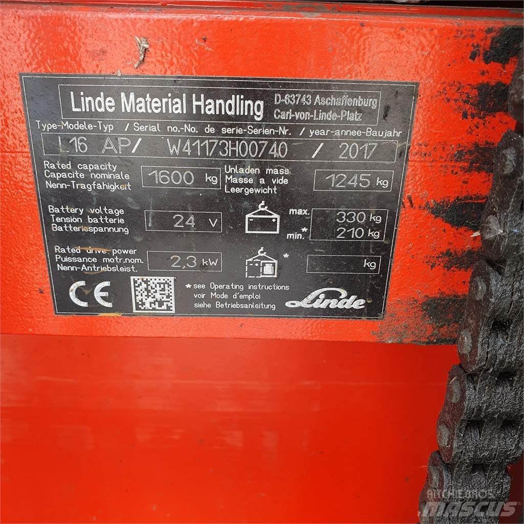 Linde L16AP Ručni električni viljuškar