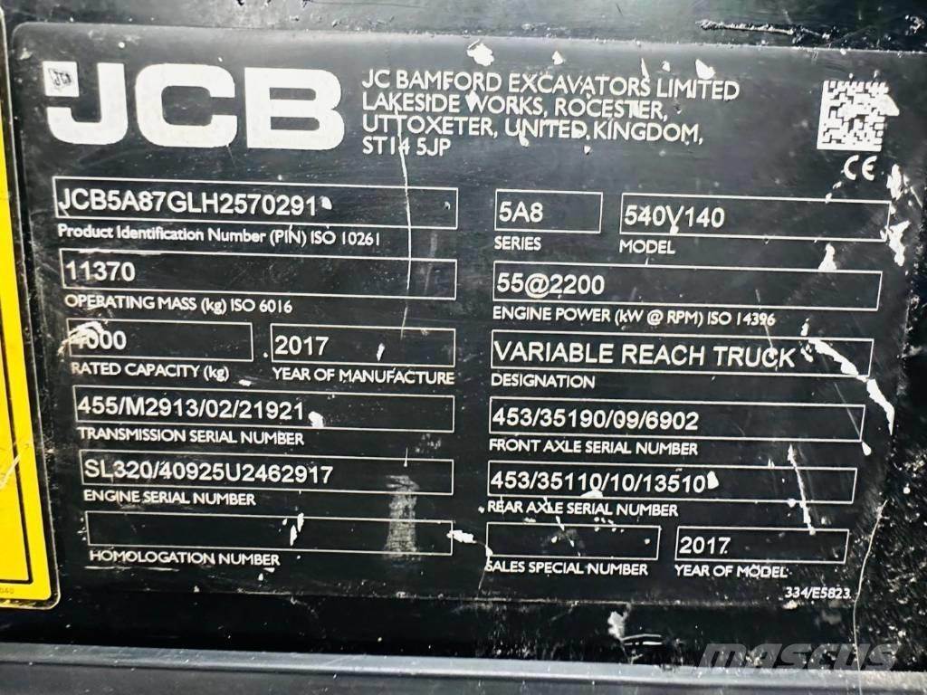 JCB 540-140 Teleskopski viljuškari