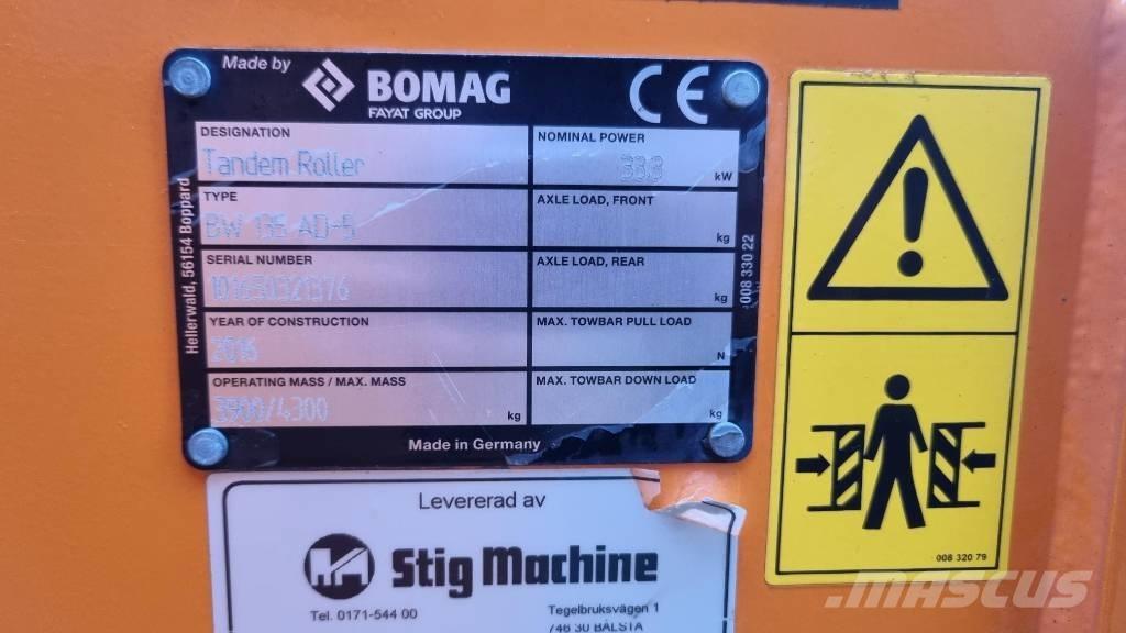Bomag BW 135 AD-5 Valjci sa duplim bubnjem