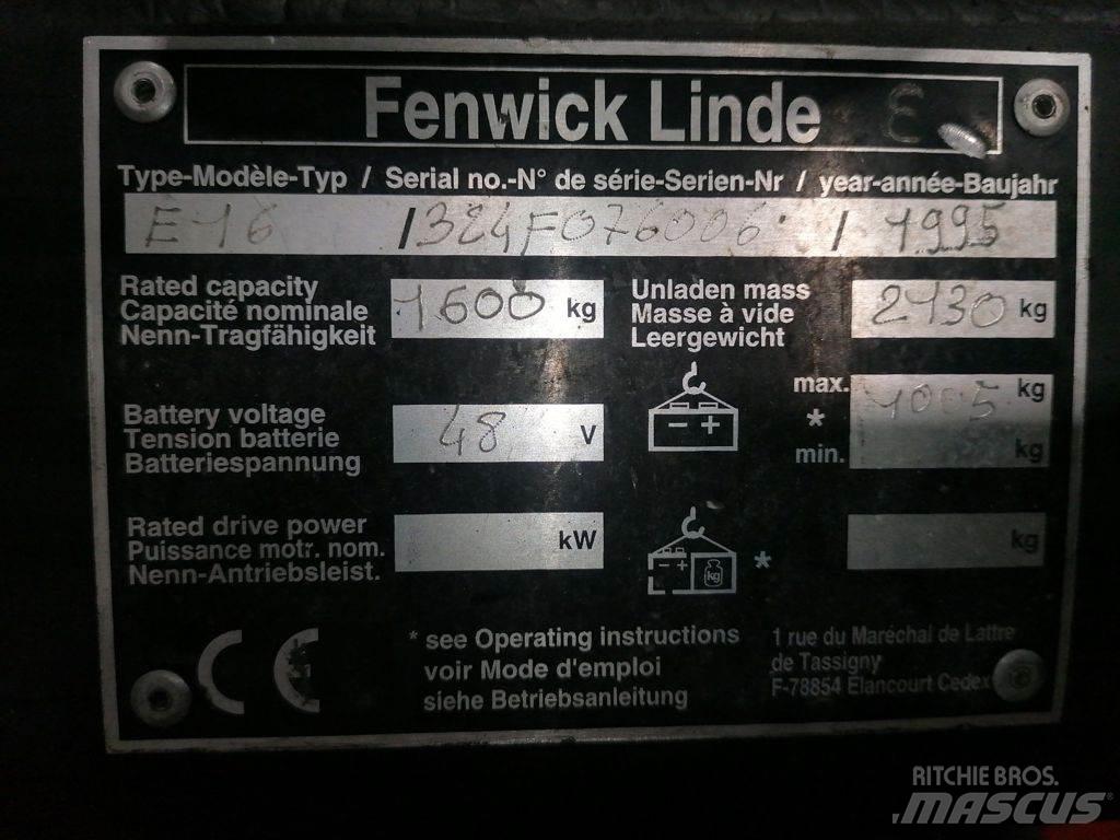 Linde E16 Električni viljuškari