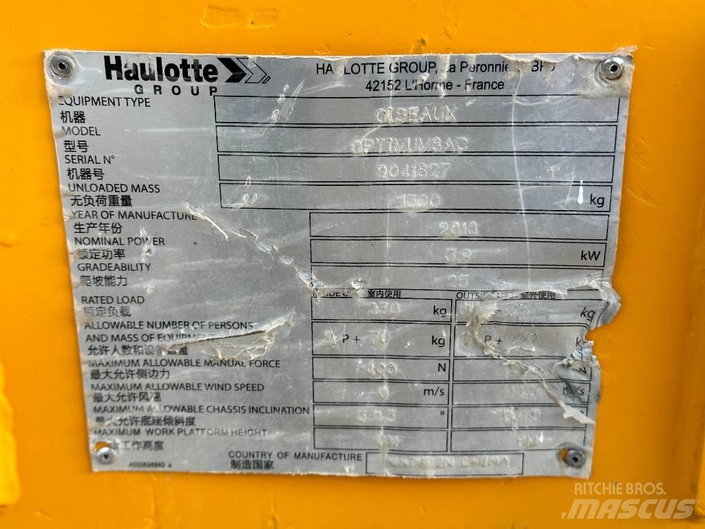 Haulotte OPTIMUM 8 Makazaste platforme